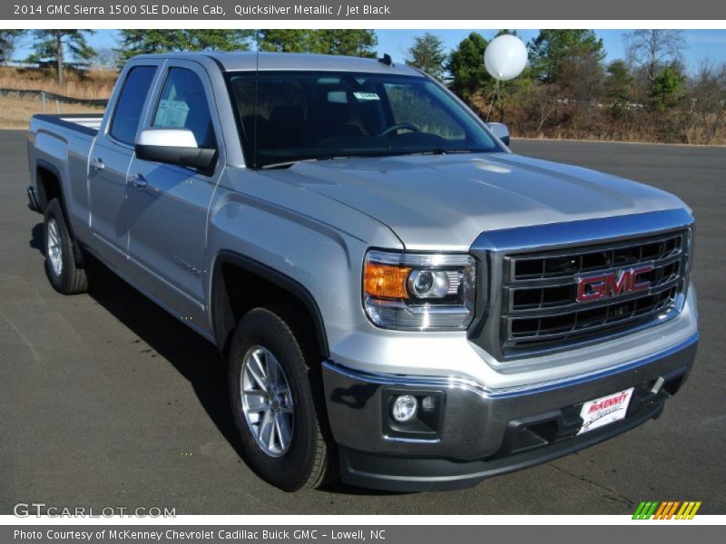 Quicksilver Metallic / Jet Black 2014 GMC Sierra 1500 SLE Double Cab