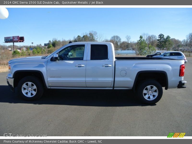 Quicksilver Metallic / Jet Black 2014 GMC Sierra 1500 SLE Double Cab