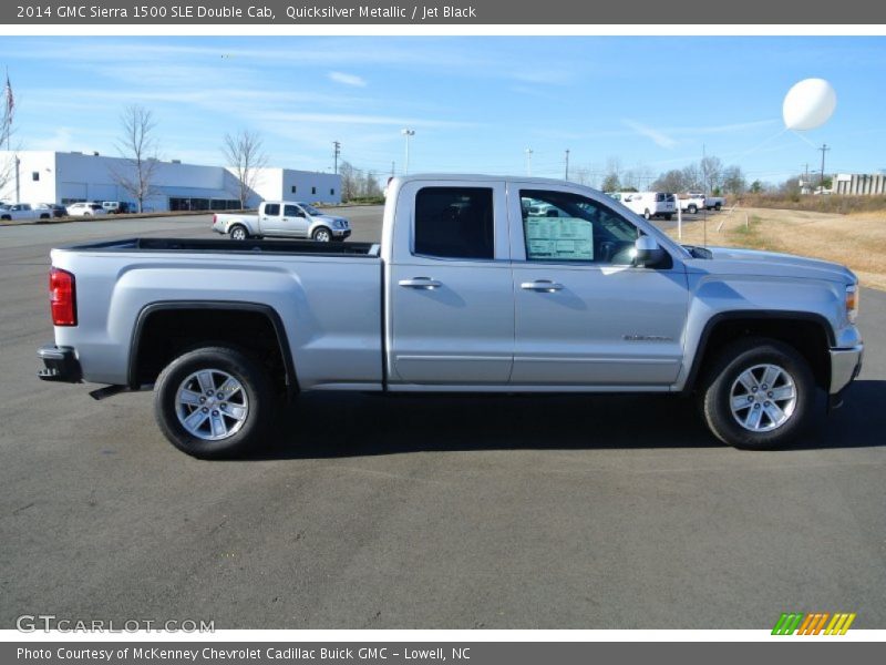 Quicksilver Metallic / Jet Black 2014 GMC Sierra 1500 SLE Double Cab