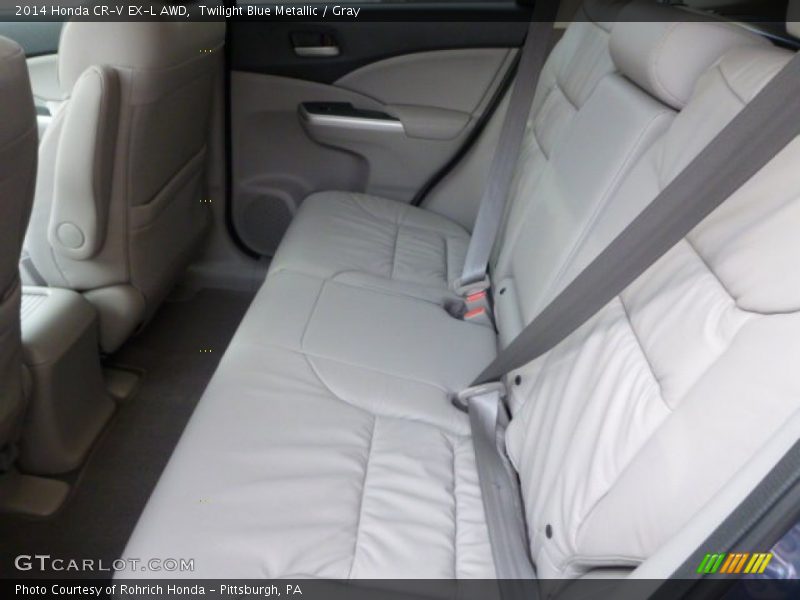 Twilight Blue Metallic / Gray 2014 Honda CR-V EX-L AWD