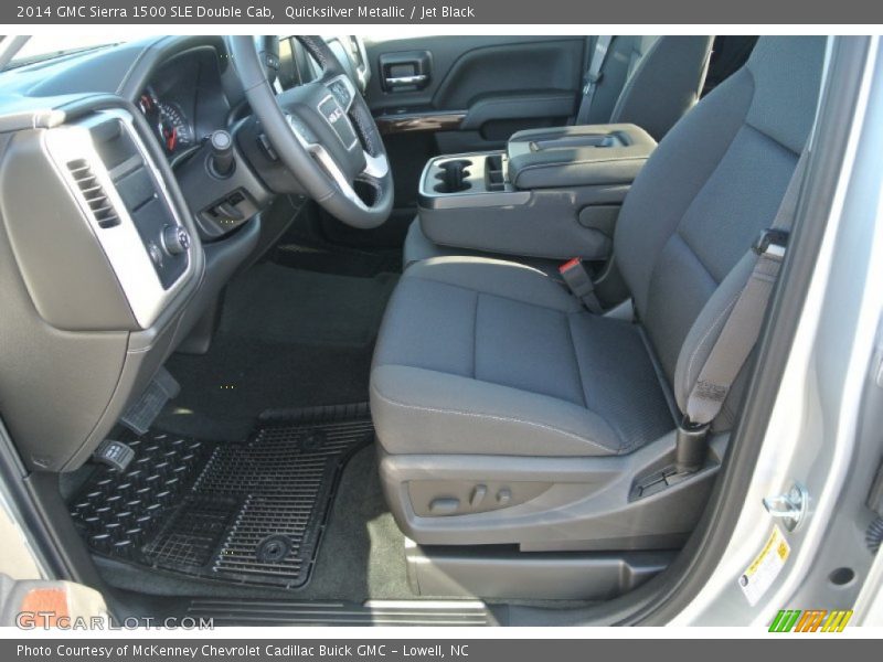 Quicksilver Metallic / Jet Black 2014 GMC Sierra 1500 SLE Double Cab