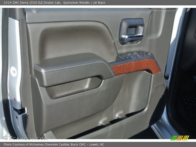 Quicksilver Metallic / Jet Black 2014 GMC Sierra 1500 SLE Double Cab