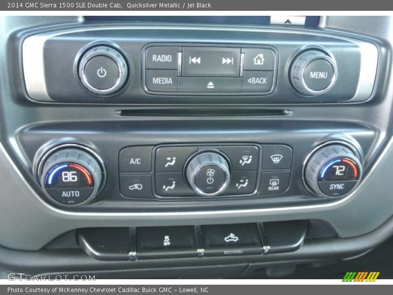 Quicksilver Metallic / Jet Black 2014 GMC Sierra 1500 SLE Double Cab