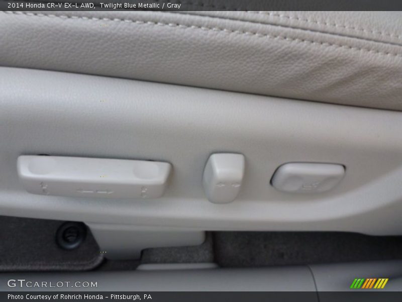 Twilight Blue Metallic / Gray 2014 Honda CR-V EX-L AWD