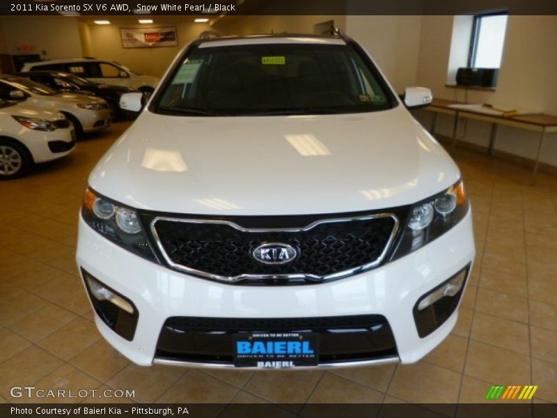 Snow White Pearl / Black 2011 Kia Sorento SX V6 AWD