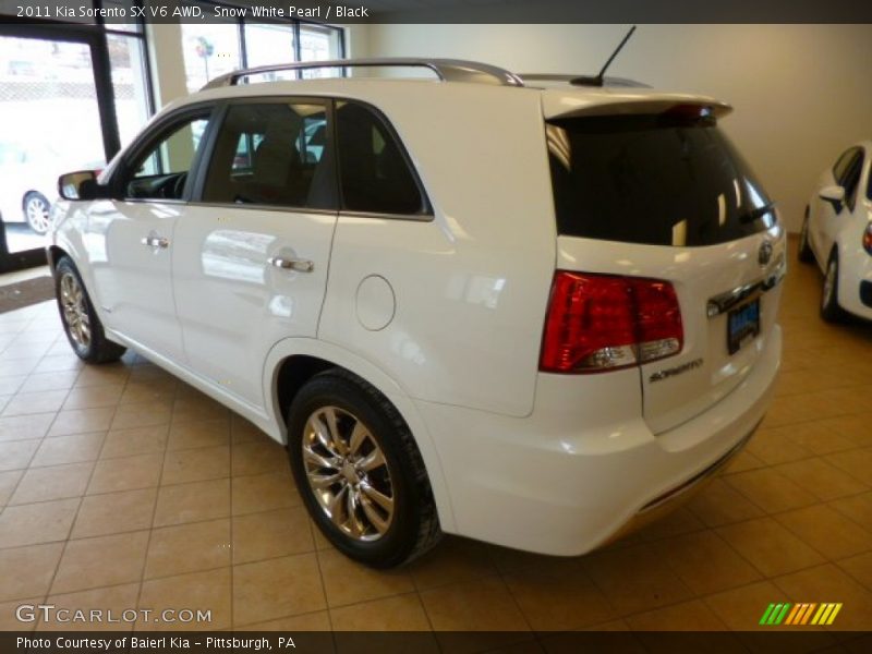 Snow White Pearl / Black 2011 Kia Sorento SX V6 AWD