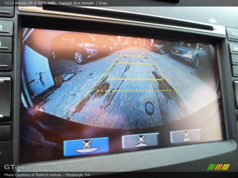 Twilight Blue Metallic / Gray 2014 Honda CR-V EX-L AWD