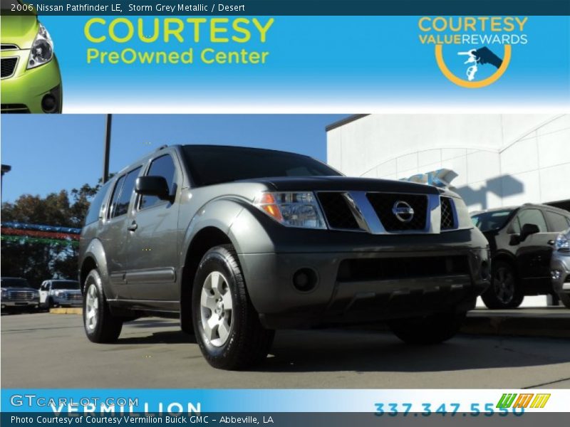 Storm Grey Metallic / Desert 2006 Nissan Pathfinder LE