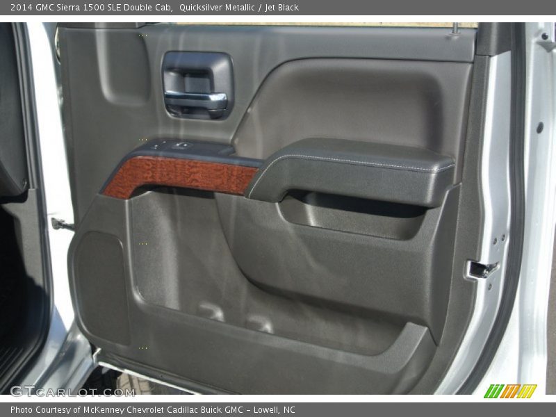 Quicksilver Metallic / Jet Black 2014 GMC Sierra 1500 SLE Double Cab