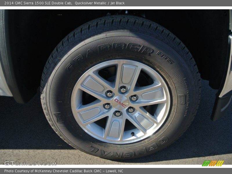 Quicksilver Metallic / Jet Black 2014 GMC Sierra 1500 SLE Double Cab