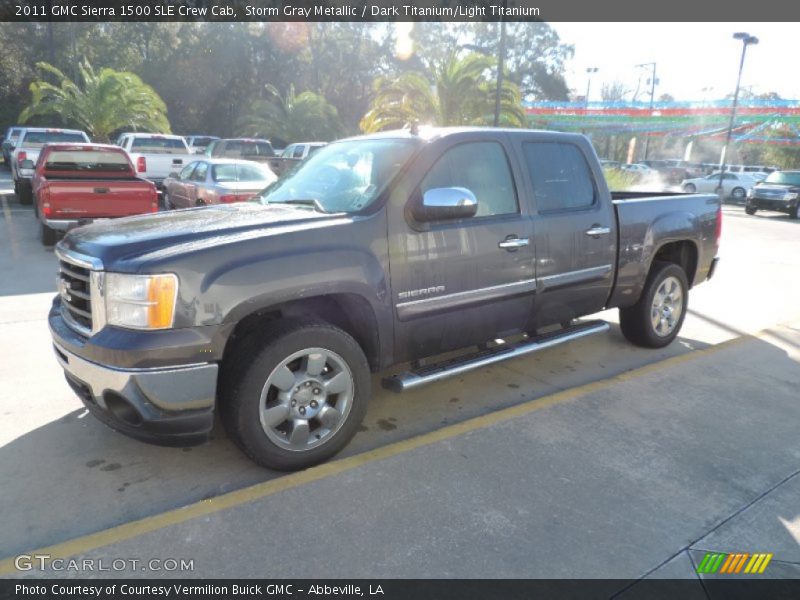 Storm Gray Metallic / Dark Titanium/Light Titanium 2011 GMC Sierra 1500 SLE Crew Cab