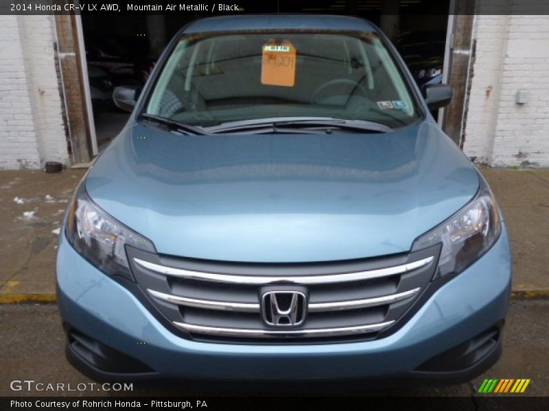 Mountain Air Metallic / Black 2014 Honda CR-V LX AWD