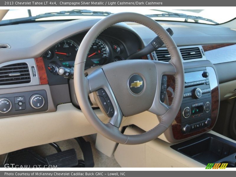 Champagne Silver Metallic / Light Cashmere/Dark Cashmere 2013 Chevrolet Tahoe LT 4x4