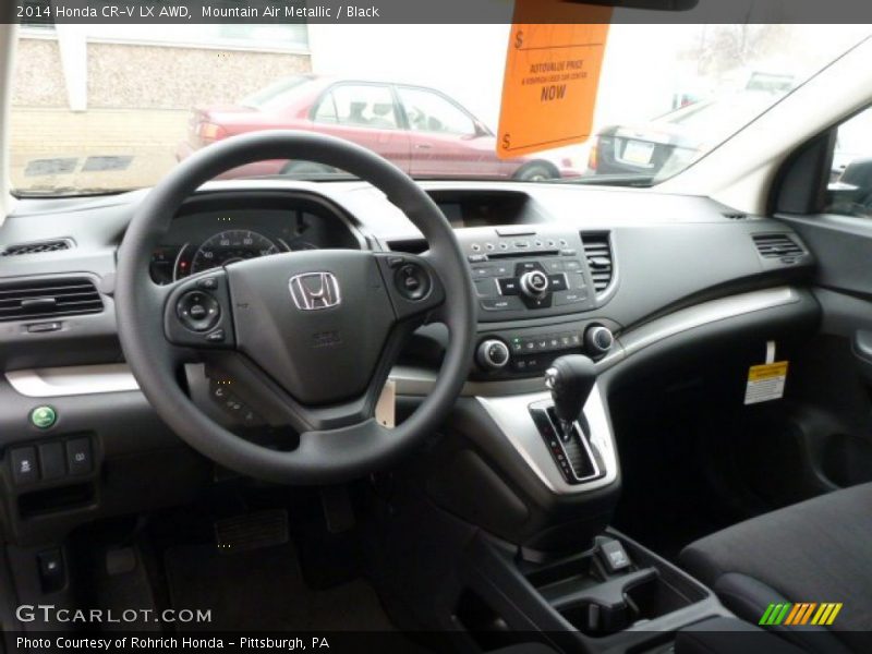 Mountain Air Metallic / Black 2014 Honda CR-V LX AWD