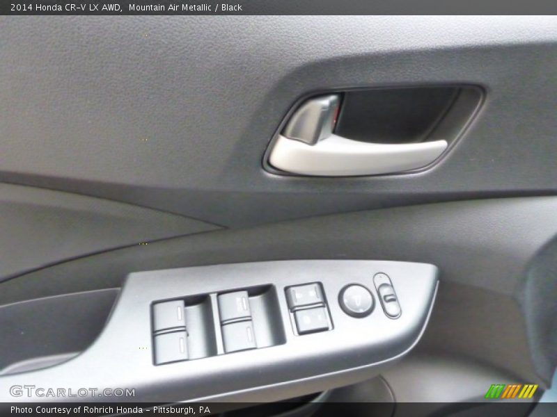 Mountain Air Metallic / Black 2014 Honda CR-V LX AWD