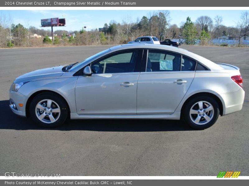 Champagne Silver Metallic / Medium Titanium 2014 Chevrolet Cruze LT