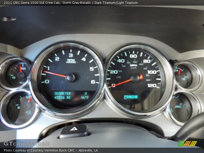 Storm Gray Metallic / Dark Titanium/Light Titanium 2011 GMC Sierra 1500 SLE Crew Cab