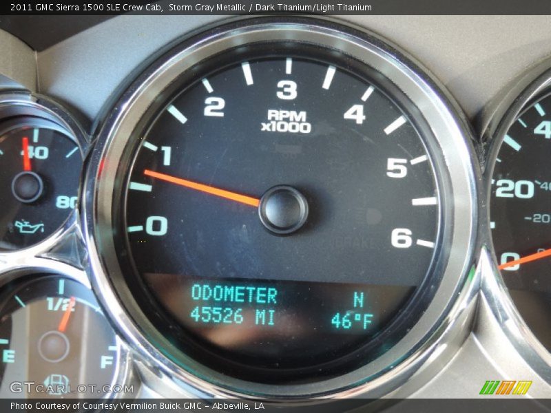 Storm Gray Metallic / Dark Titanium/Light Titanium 2011 GMC Sierra 1500 SLE Crew Cab