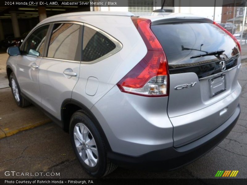 Alabaster Silver Metallic / Black 2014 Honda CR-V EX-L AWD