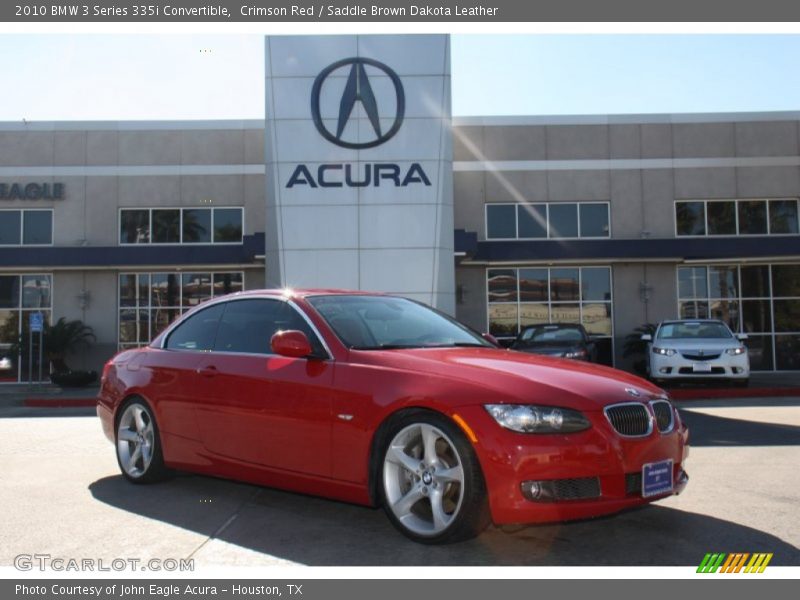 Crimson Red / Saddle Brown Dakota Leather 2010 BMW 3 Series 335i Convertible