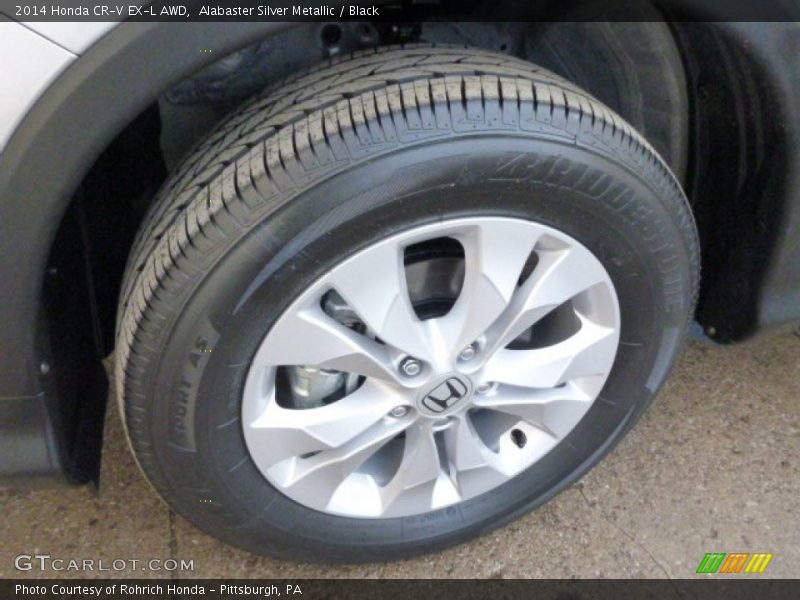Alabaster Silver Metallic / Black 2014 Honda CR-V EX-L AWD