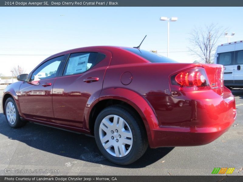 Deep Cherry Red Crystal Pearl / Black 2014 Dodge Avenger SE