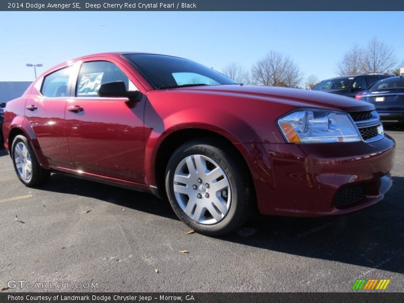 Deep Cherry Red Crystal Pearl / Black 2014 Dodge Avenger SE
