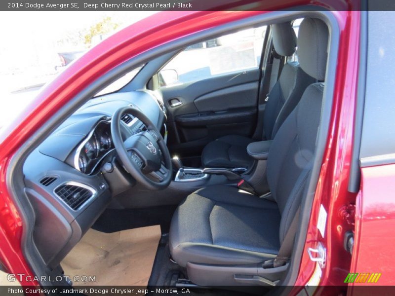 Deep Cherry Red Crystal Pearl / Black 2014 Dodge Avenger SE