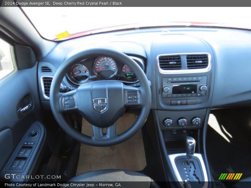 Deep Cherry Red Crystal Pearl / Black 2014 Dodge Avenger SE