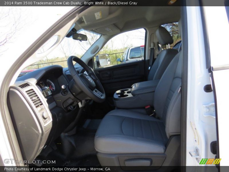 Bright White / Black/Diesel Gray 2014 Ram 3500 Tradesman Crew Cab Dually