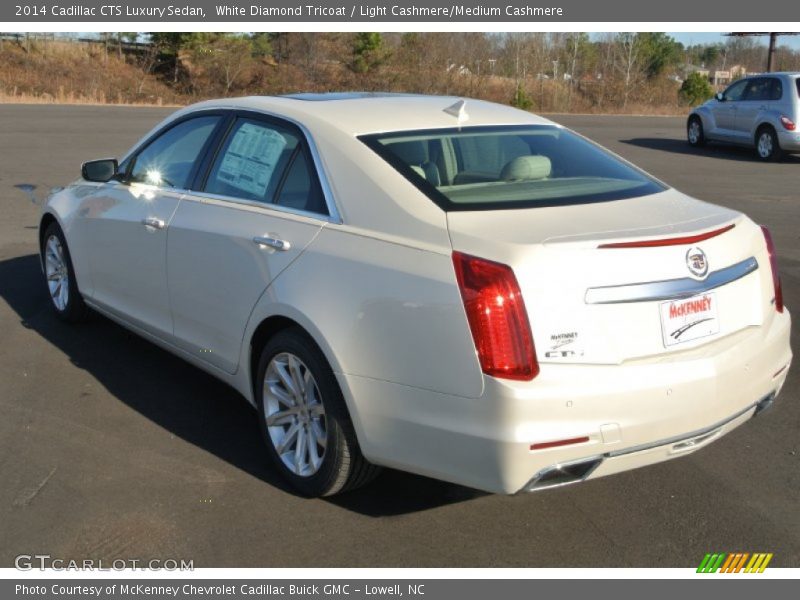 White Diamond Tricoat / Light Cashmere/Medium Cashmere 2014 Cadillac CTS Luxury Sedan