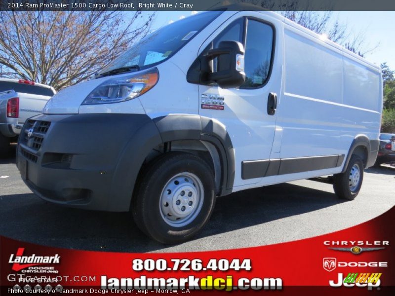 Bright White / Gray 2014 Ram ProMaster 1500 Cargo Low Roof