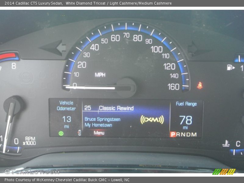 White Diamond Tricoat / Light Cashmere/Medium Cashmere 2014 Cadillac CTS Luxury Sedan
