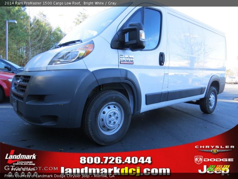 Bright White / Gray 2014 Ram ProMaster 1500 Cargo Low Roof