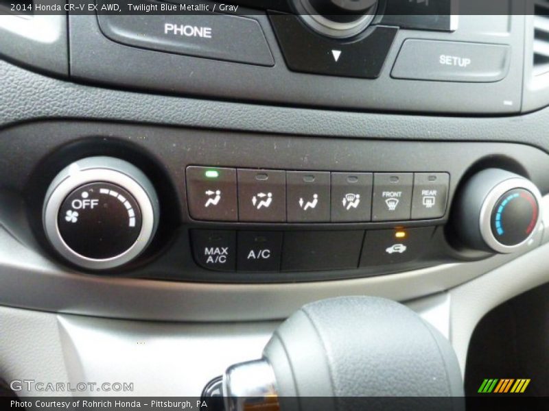 Twilight Blue Metallic / Gray 2014 Honda CR-V EX AWD