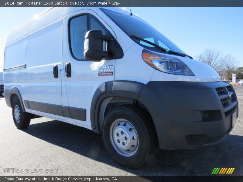 Bright White / Gray 2014 Ram ProMaster 1500 Cargo High Roof