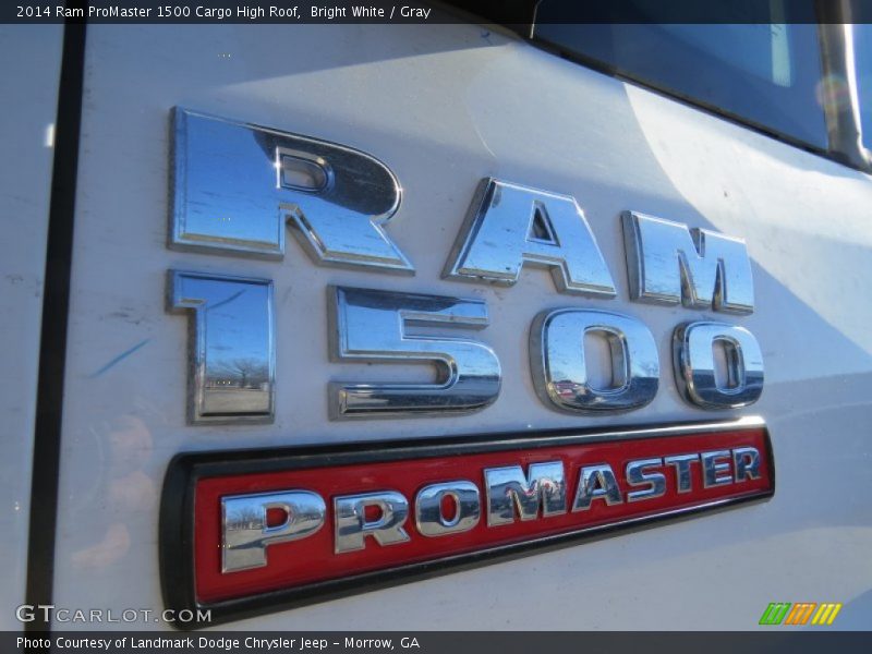 Bright White / Gray 2014 Ram ProMaster 1500 Cargo High Roof