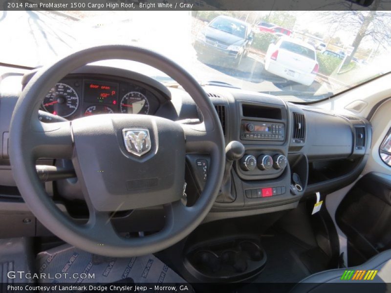 Bright White / Gray 2014 Ram ProMaster 1500 Cargo High Roof