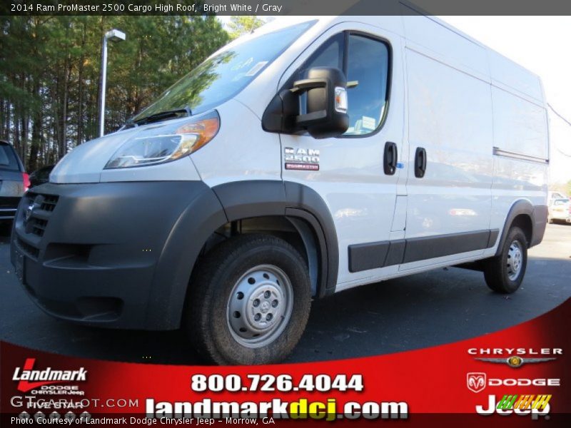 Bright White / Gray 2014 Ram ProMaster 2500 Cargo High Roof
