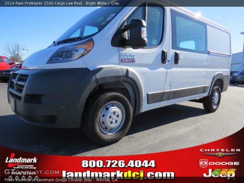 Bright White / Gray 2014 Ram ProMaster 1500 Cargo Low Roof
