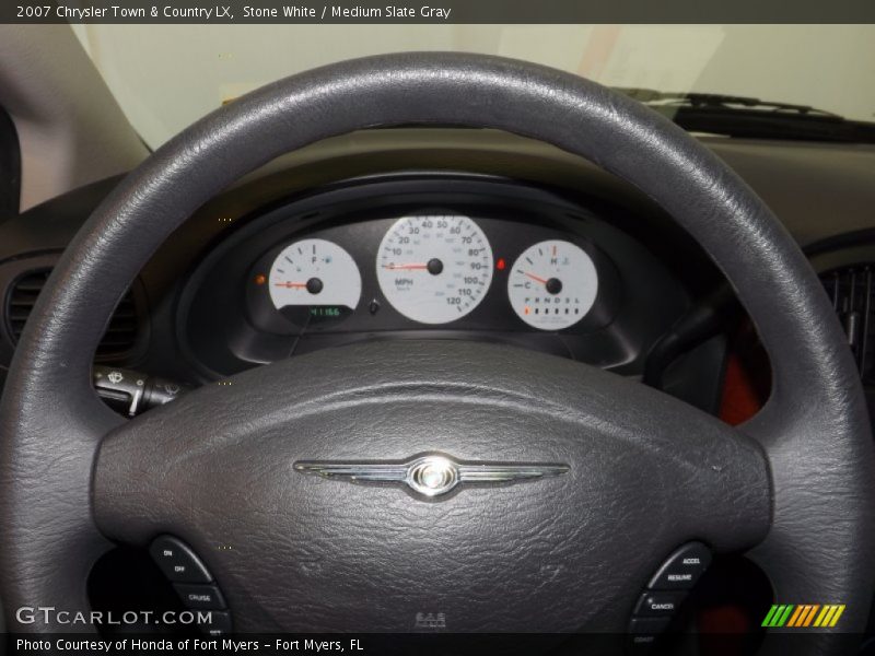 Stone White / Medium Slate Gray 2007 Chrysler Town & Country LX