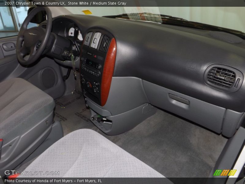 Stone White / Medium Slate Gray 2007 Chrysler Town & Country LX