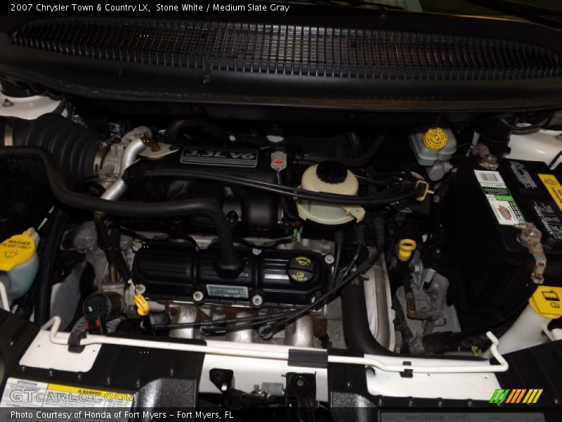 Stone White / Medium Slate Gray 2007 Chrysler Town & Country LX