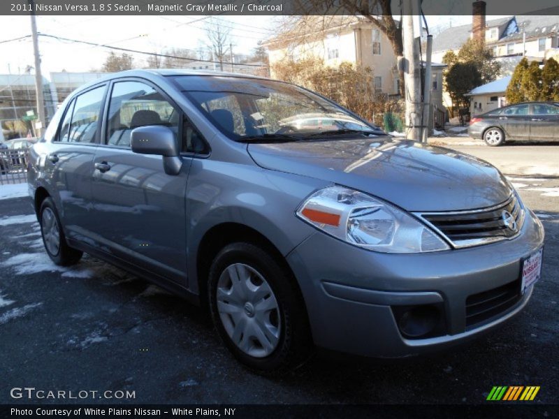 Magnetic Gray Metallic / Charcoal 2011 Nissan Versa 1.8 S Sedan