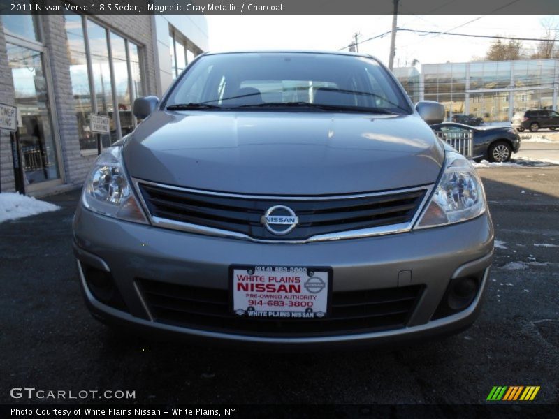 Magnetic Gray Metallic / Charcoal 2011 Nissan Versa 1.8 S Sedan