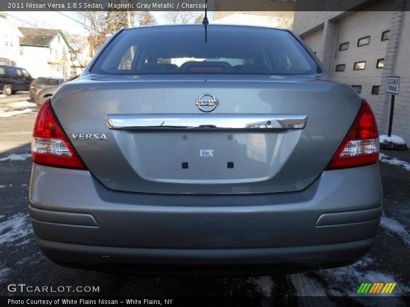 Magnetic Gray Metallic / Charcoal 2011 Nissan Versa 1.8 S Sedan