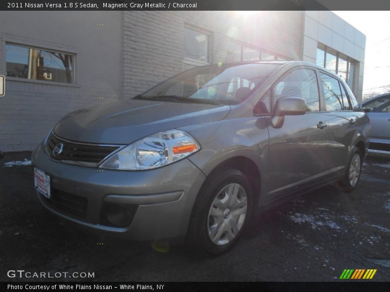 Magnetic Gray Metallic / Charcoal 2011 Nissan Versa 1.8 S Sedan