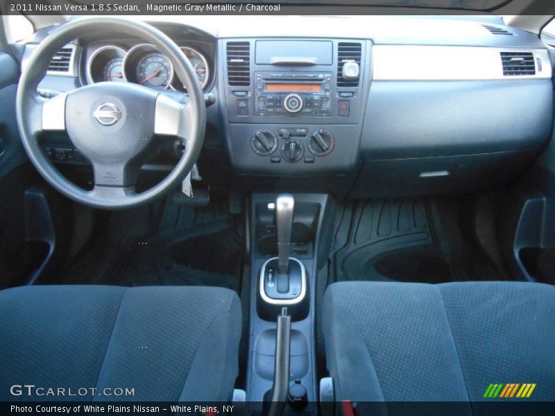 Magnetic Gray Metallic / Charcoal 2011 Nissan Versa 1.8 S Sedan