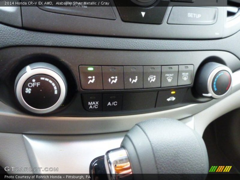 Alabaster Silver Metallic / Gray 2014 Honda CR-V EX AWD