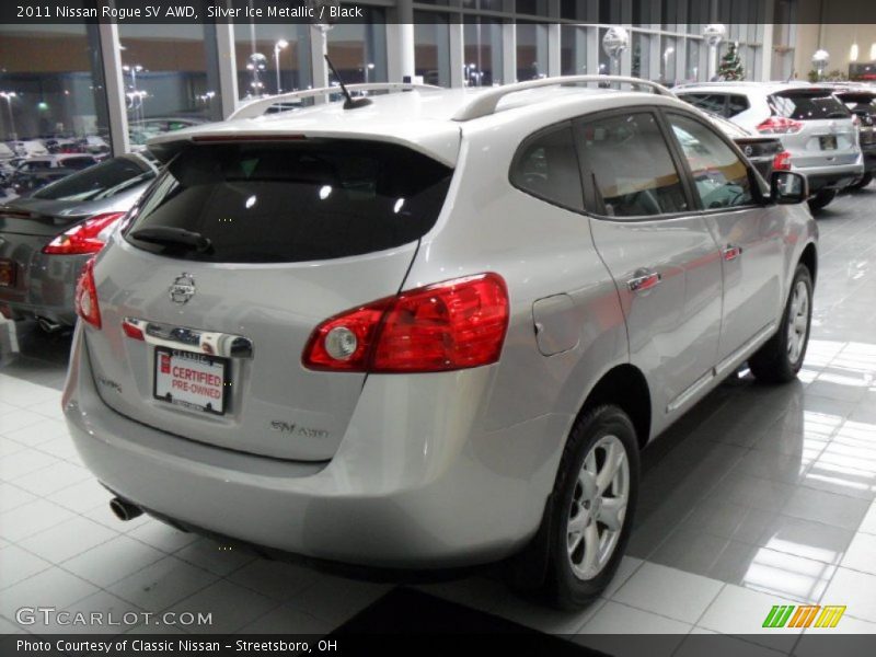 Silver Ice Metallic / Black 2011 Nissan Rogue SV AWD
